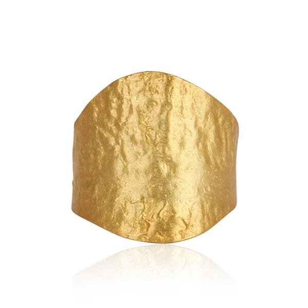 18ct Gold Vermeil Hammered Ring Ring Barnbury