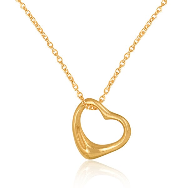 18ct Gold Vermeil Heart Necklace - BARNBURY