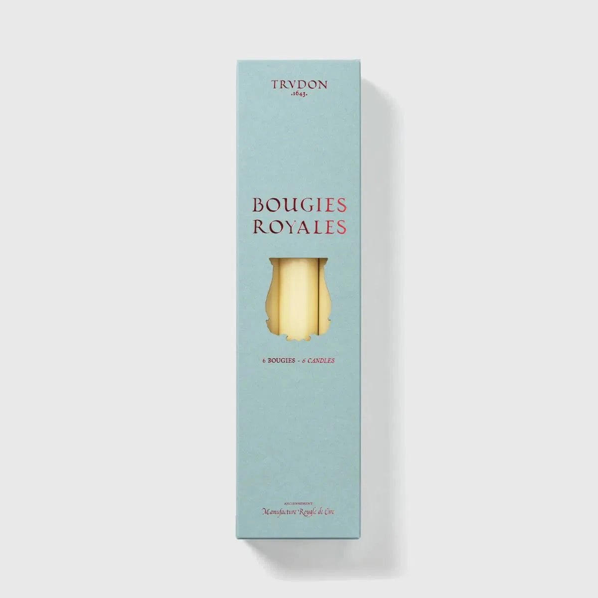 6 Trudon Ivory Royales Candles - BARNBURY