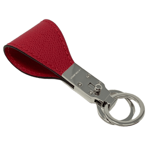 Red Leather Valet Keyring - Barnbury
