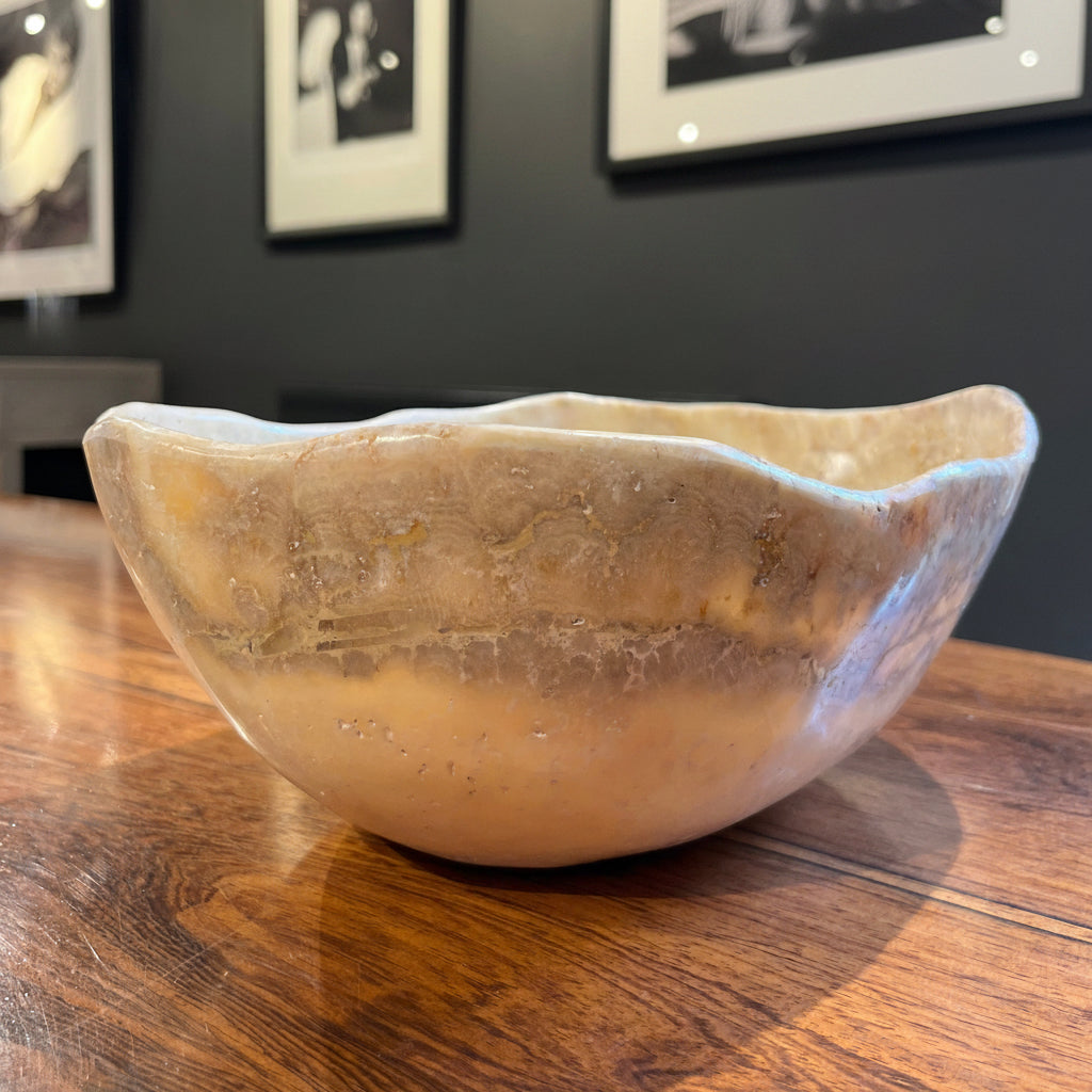 Two Tone Polished Onyx Bowl
