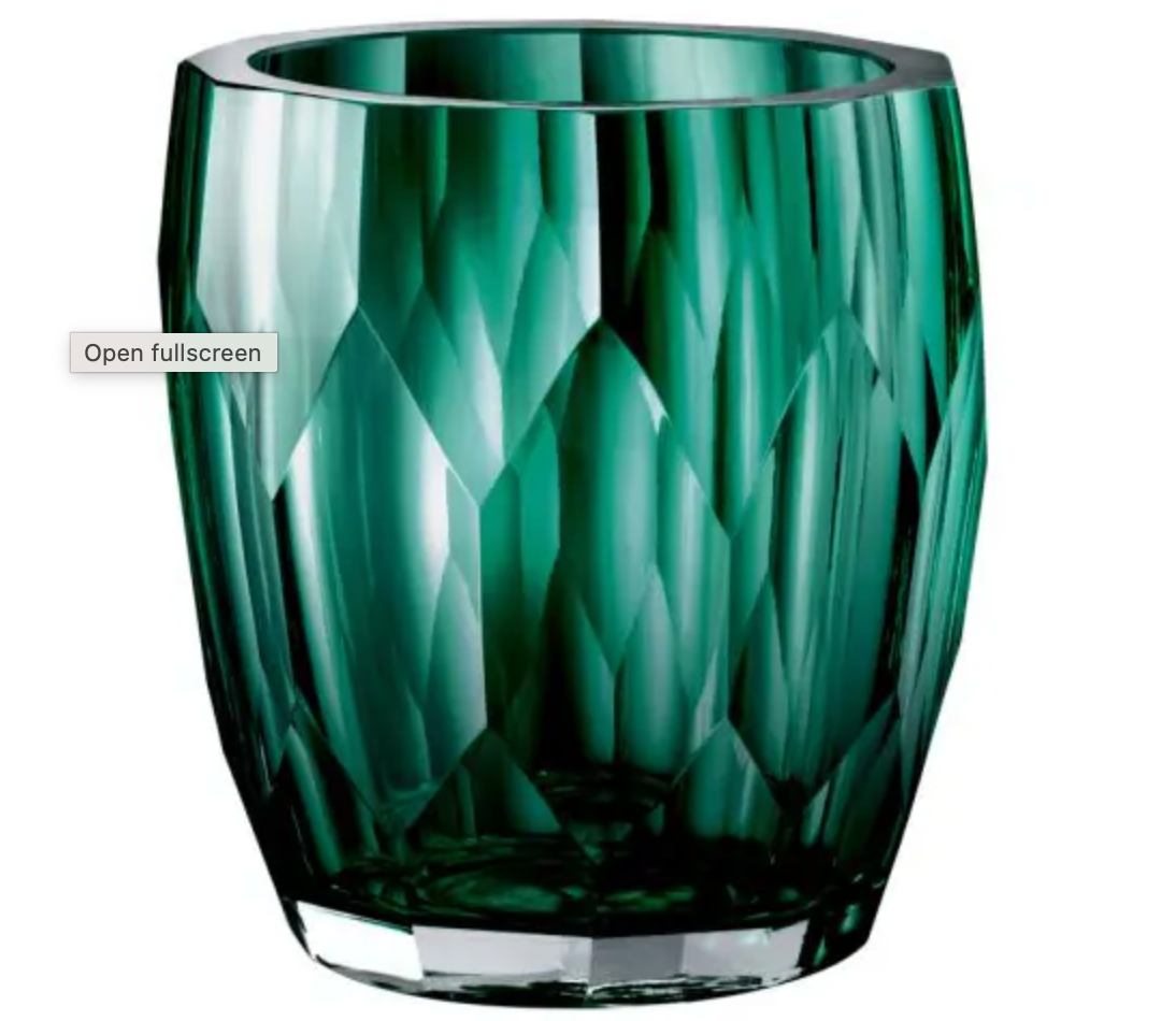 Emerald Faceted Vase