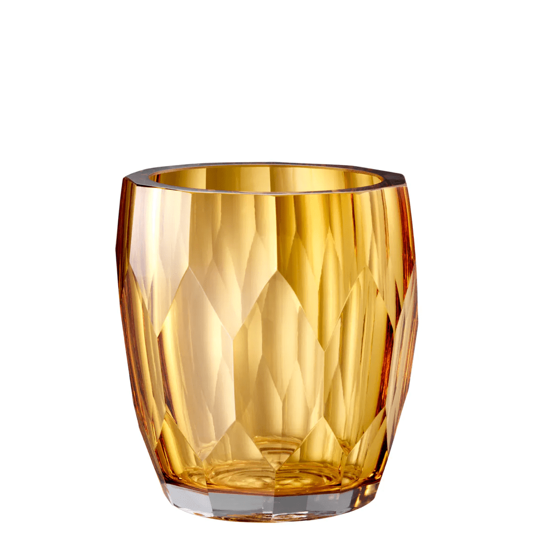 Amber Faceted Vase Bowls and Vases Barnbury