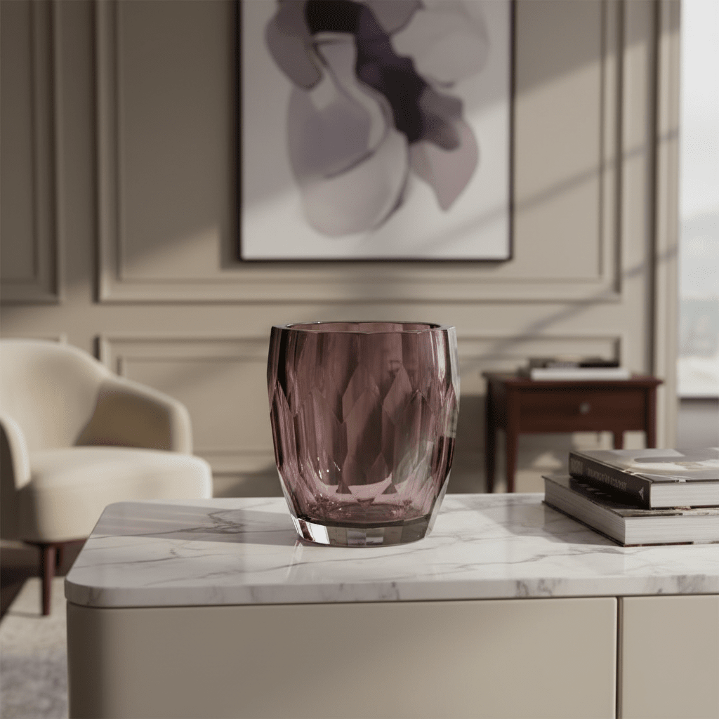 Amethyst Faceted Vase Bowls and Vases Barnbury