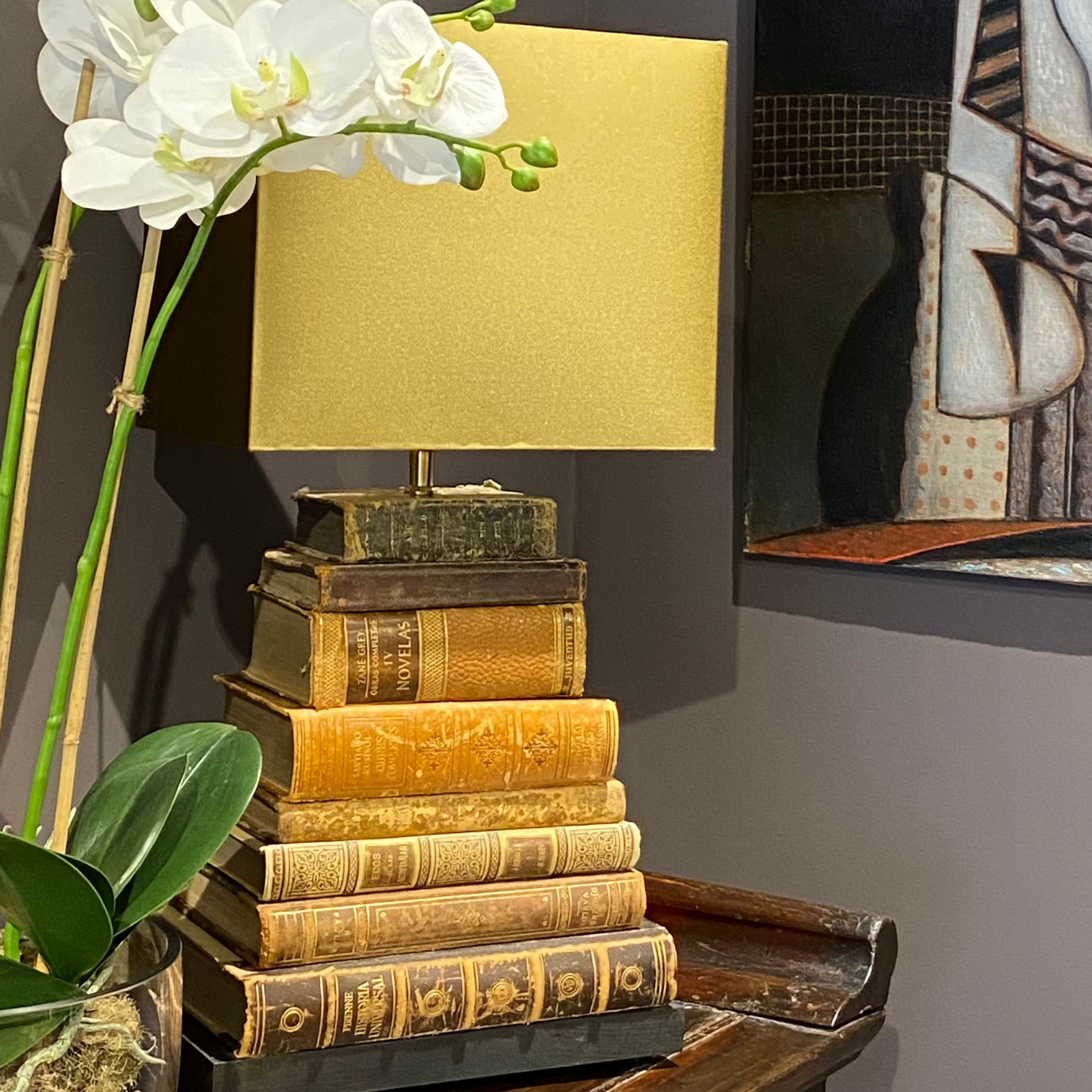 Antique Book Lamp with Shade Table Lamp Barnbury