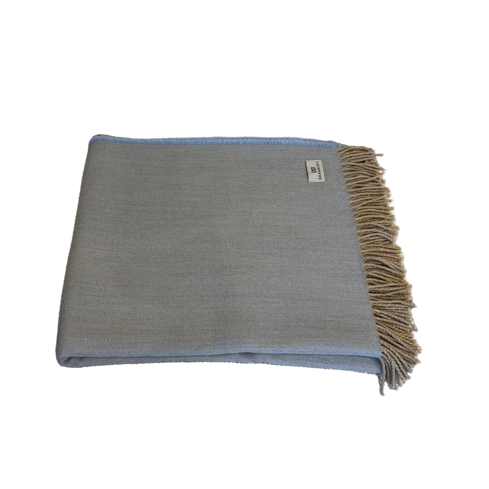 Blue Alpaca & Merino Throw - BARNBURY
