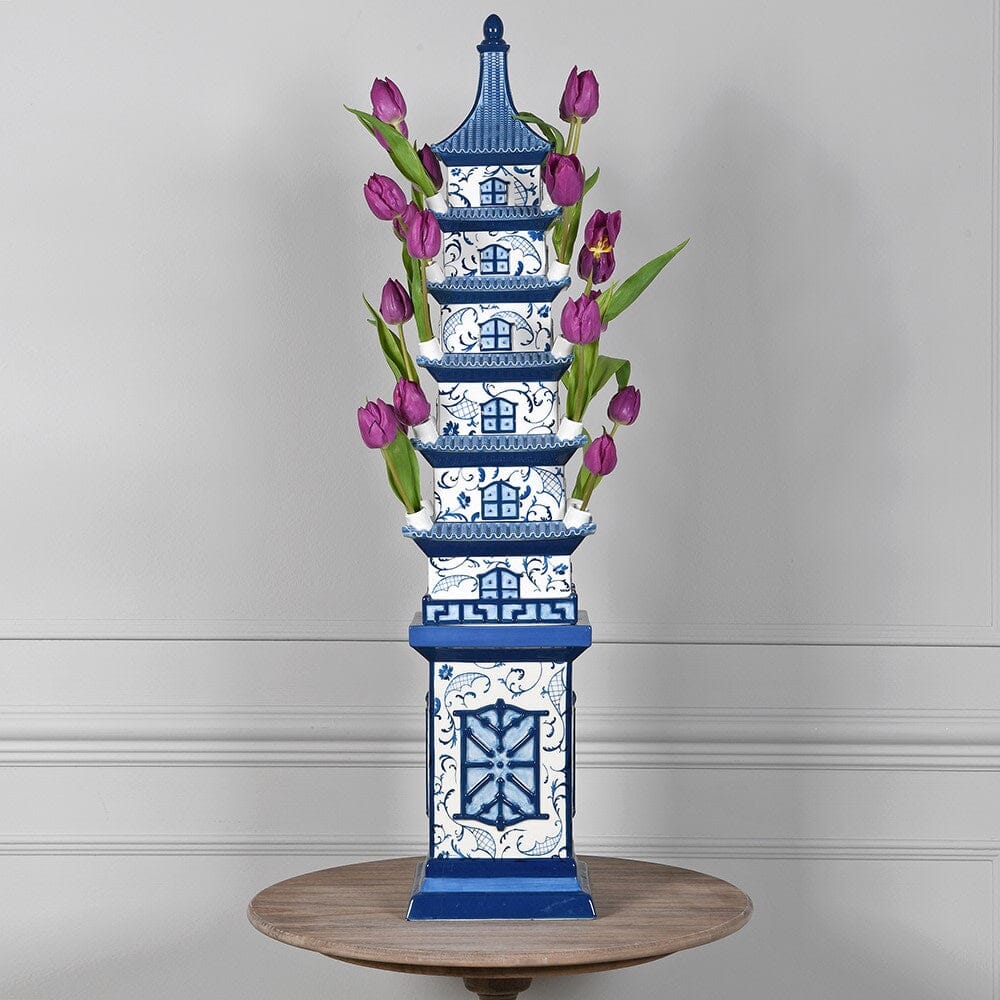 Blue and White Tulipaire Vases Barnbury