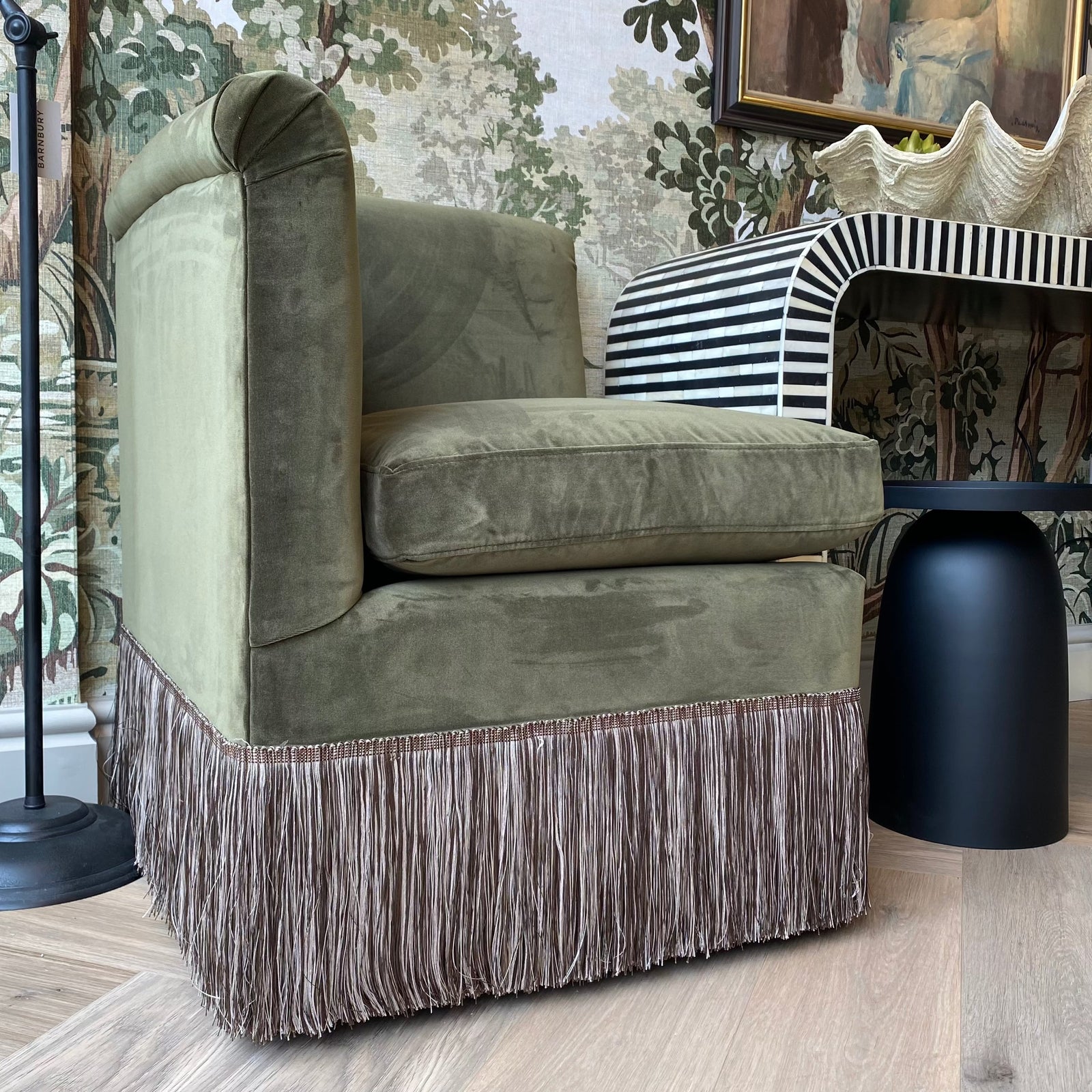 Borghese Velvet Chair (Left) Chair Barnbury