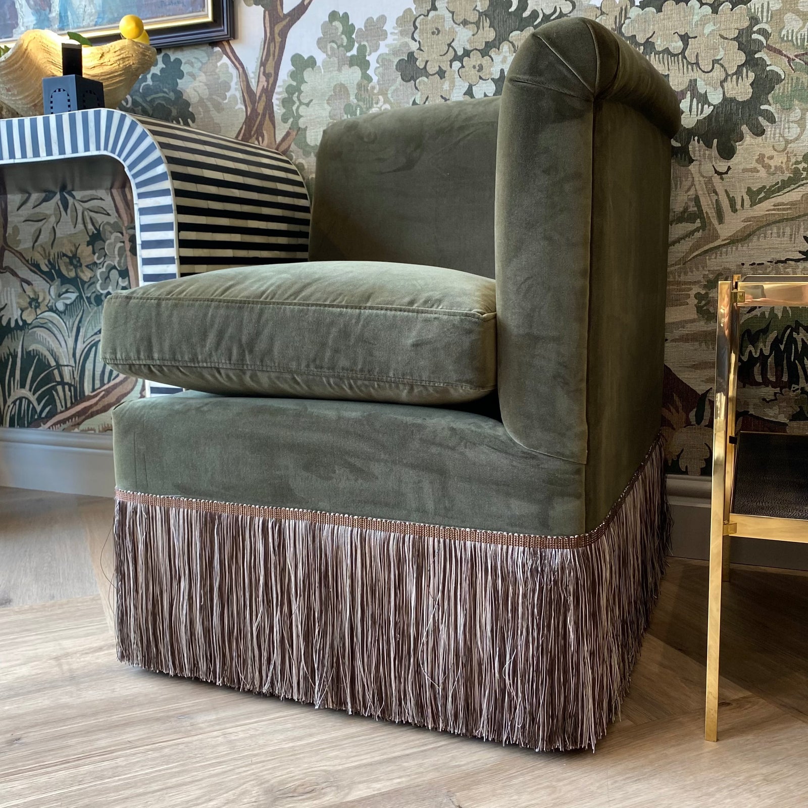 Borghese Velvet Chair (Right) Chair Barnbury