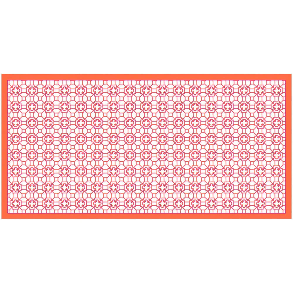 Caspari Fuchsia Trellis Fabric Table Cover Table Cloth Caspari