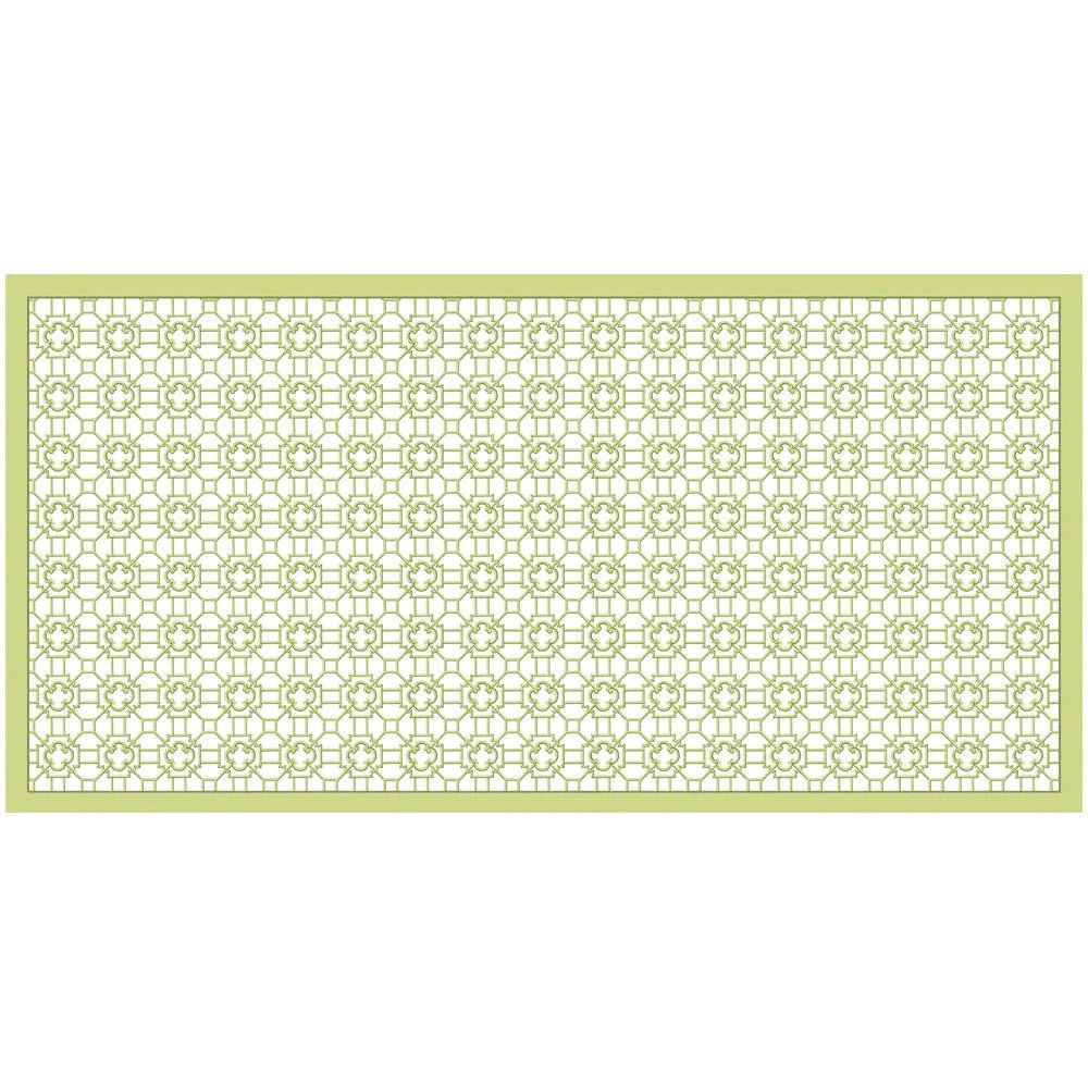 Caspari Green Trellis Fabric Table Cover - BARNBURY