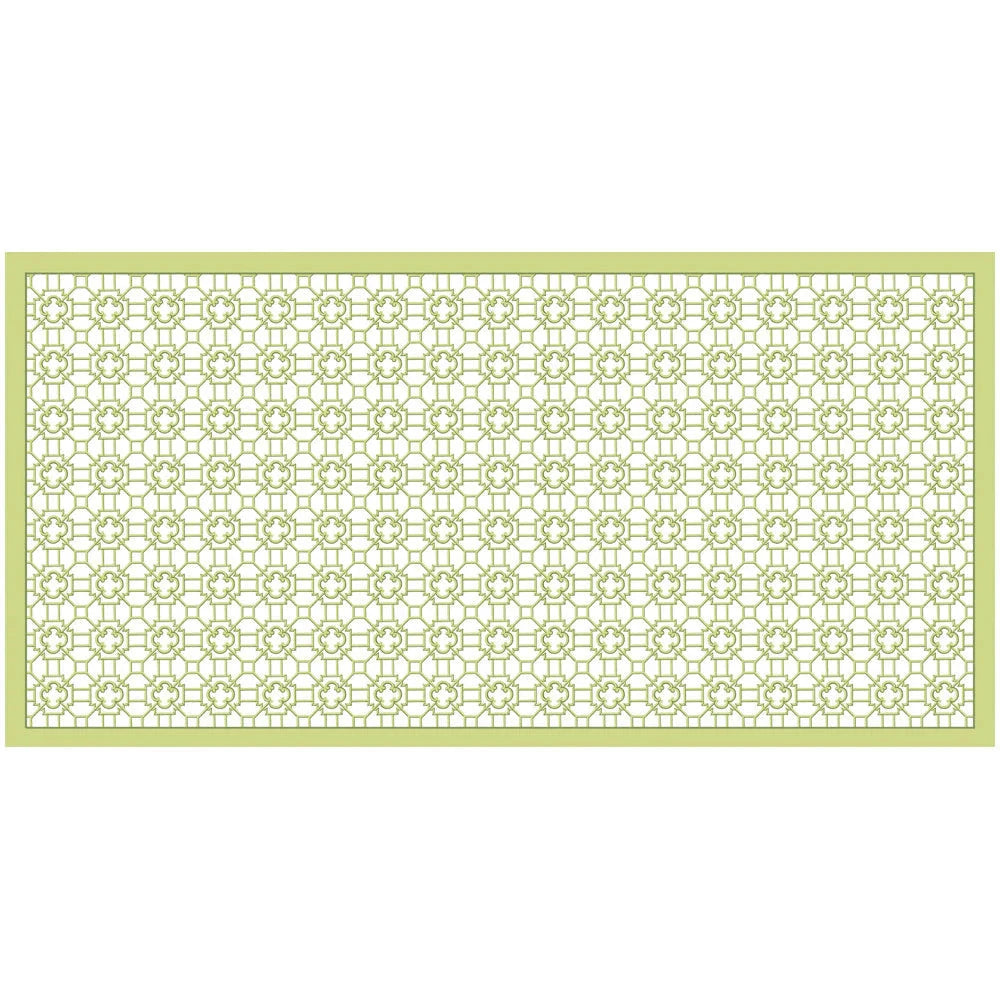 Caspari Green Trellis Fabric Table Cover Table Cloth Caspari