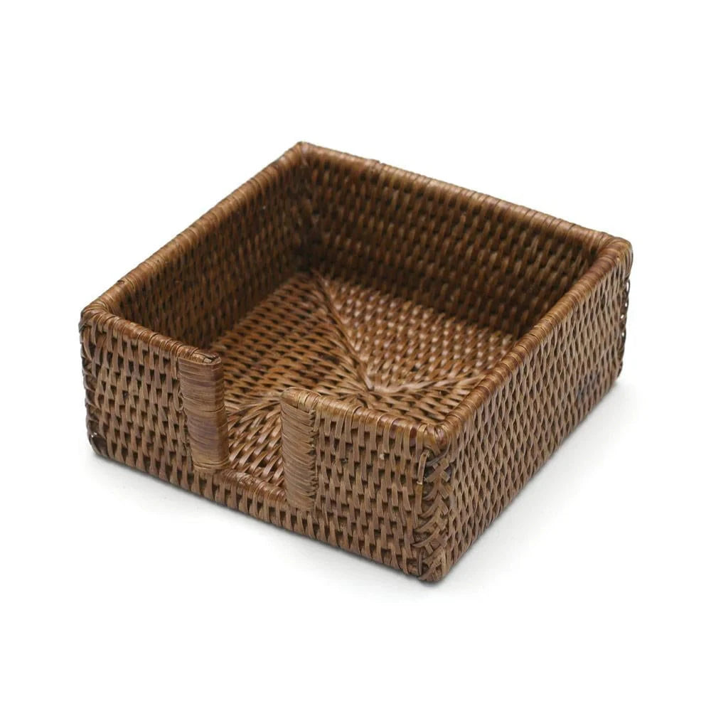 Caspari Rattan Cocktail Napkin Holder Napkin Holder Caspari