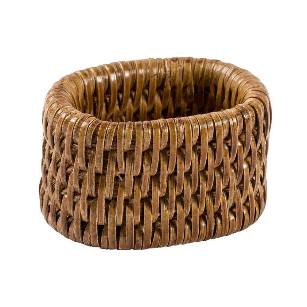 Caspari Rattan Napkin RIng - BARNBURY