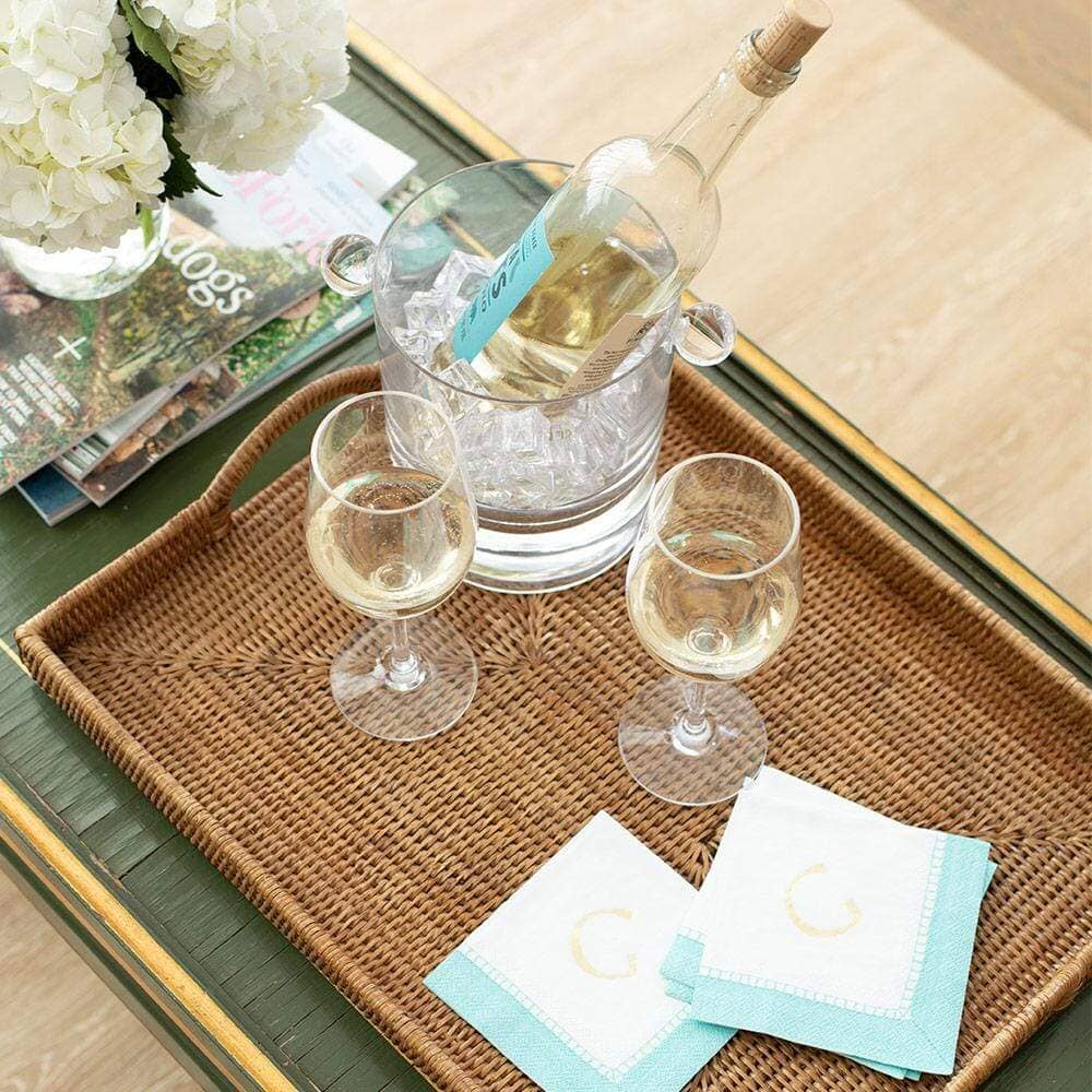 Caspari Rattan Tray - Large Tray Caspari