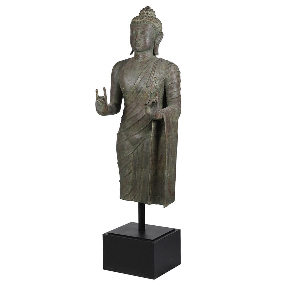 Extra Large Bronze Standing Buddha Statue Art Barnbury