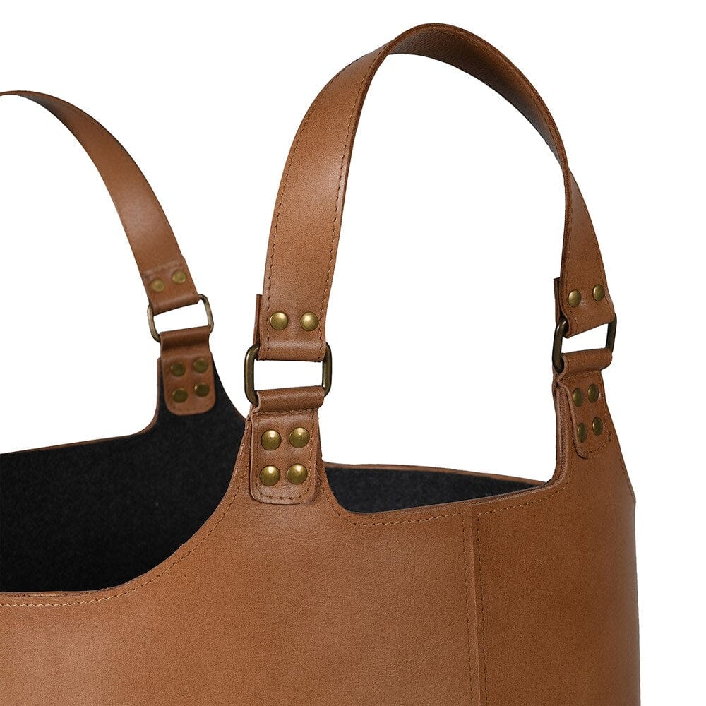 Farmcote Leather Basket Decorative Accessories Barnbury