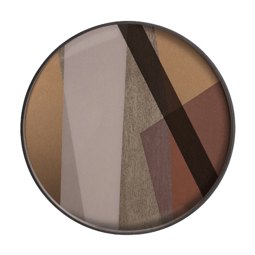 Large Glass Angles Round Tray Tray Ethnicraft