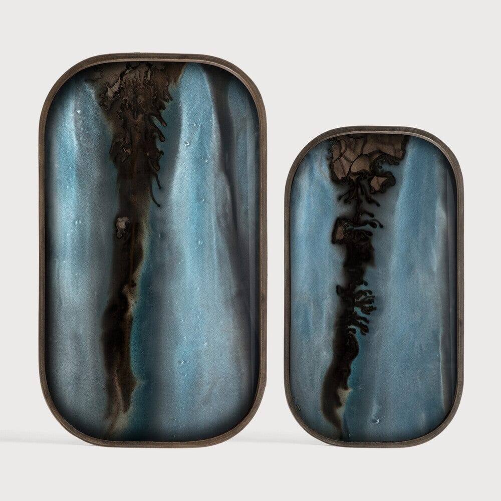 Large Rectangle Slate Organic Tray Valet Trays Ethnicraft