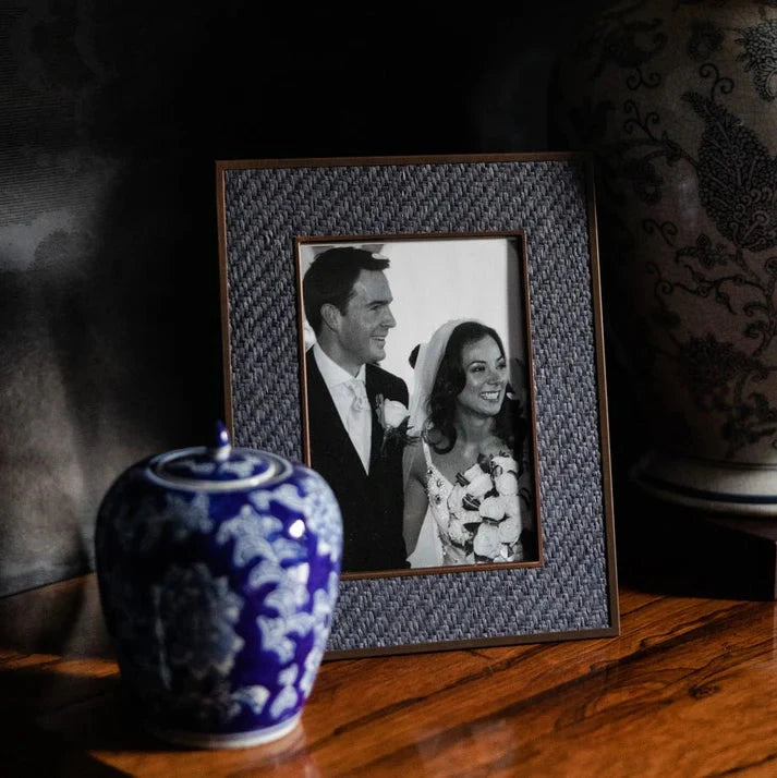 Midnight Rattan Frame Photo Frame BARNBURY
