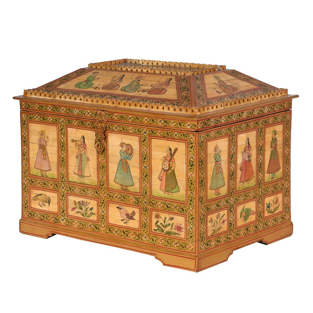 Painted Wood and Bone Box Barnbury
