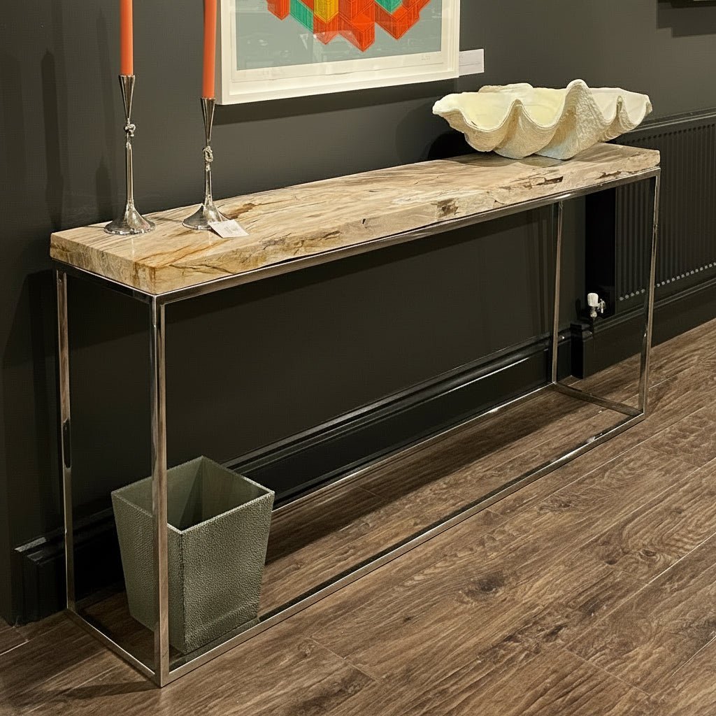 Pale Petrified Wood Console - BARNBURY