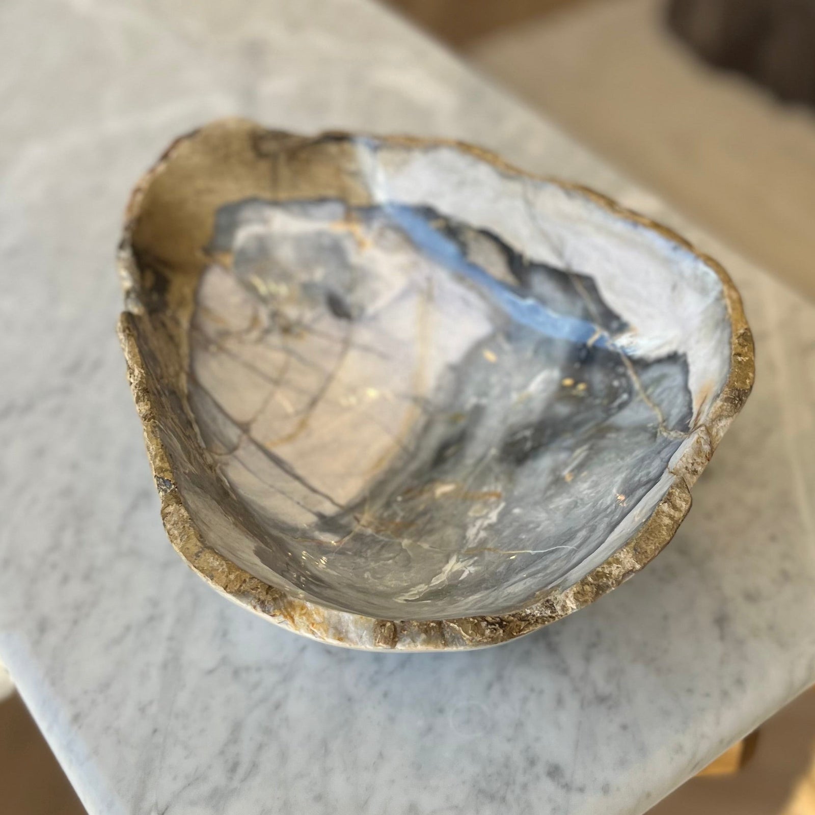 Polished Blue Jasper Uneven Bowl - BARNBURY