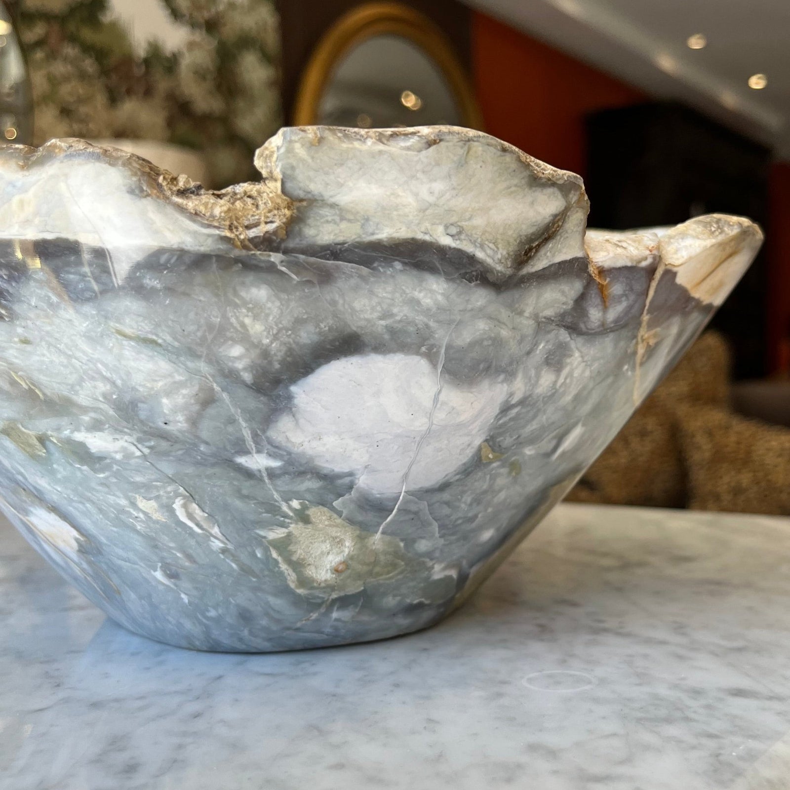 Polished Blue Jasper Uneven Bowl - BARNBURY