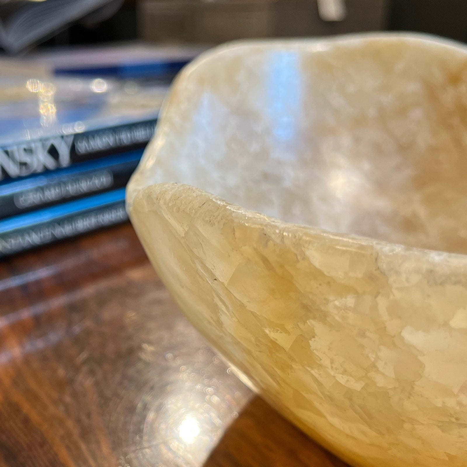 Polished Onyx Bowl with Natural Fissures - BARNBURY