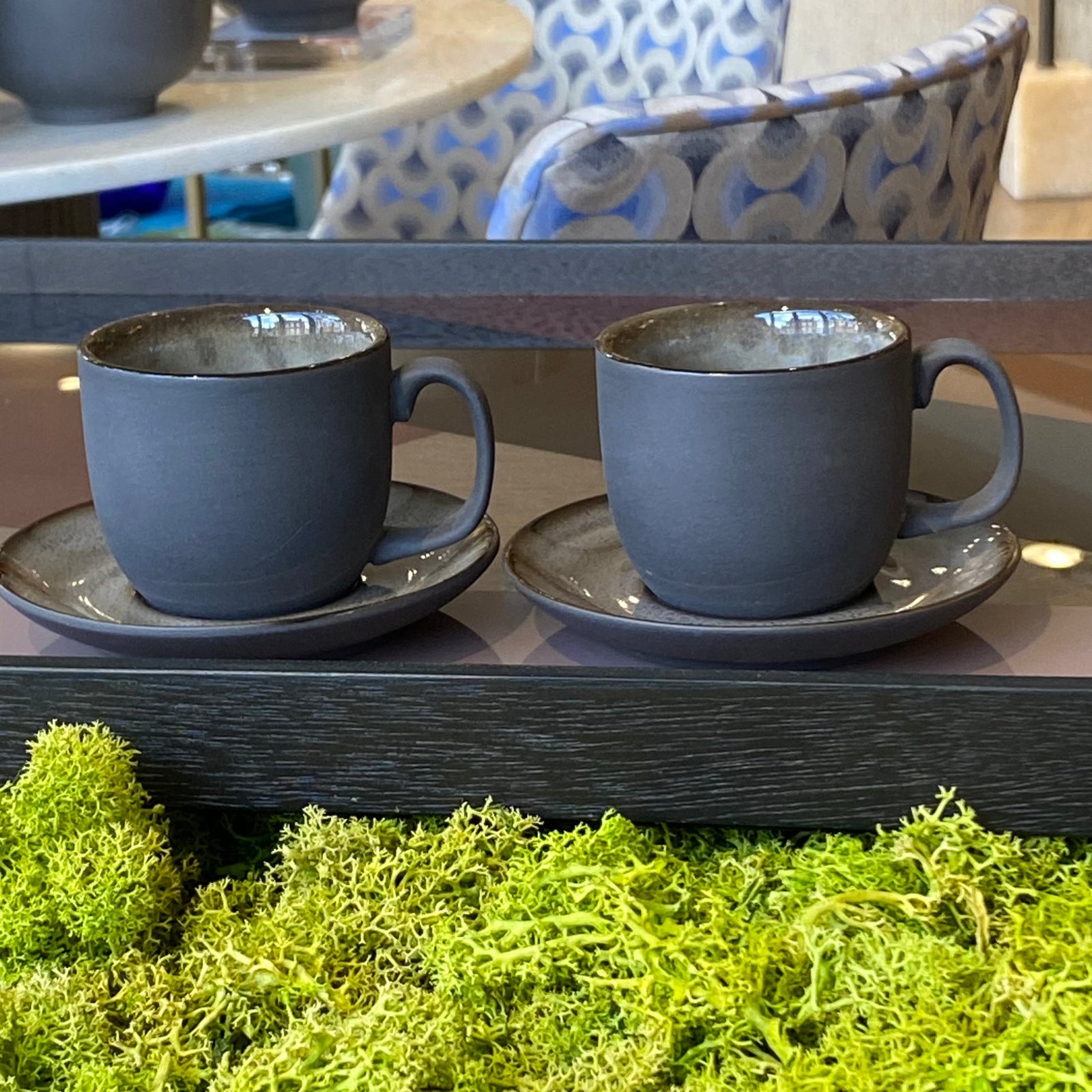 Set of 2 Ginza Espresso Cups and Saucers Mug Barnbury