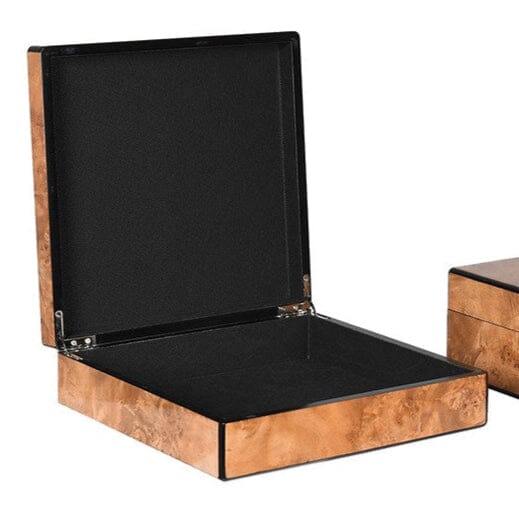 Small Faux Burl Square Box Boxes and Games Barnbury
