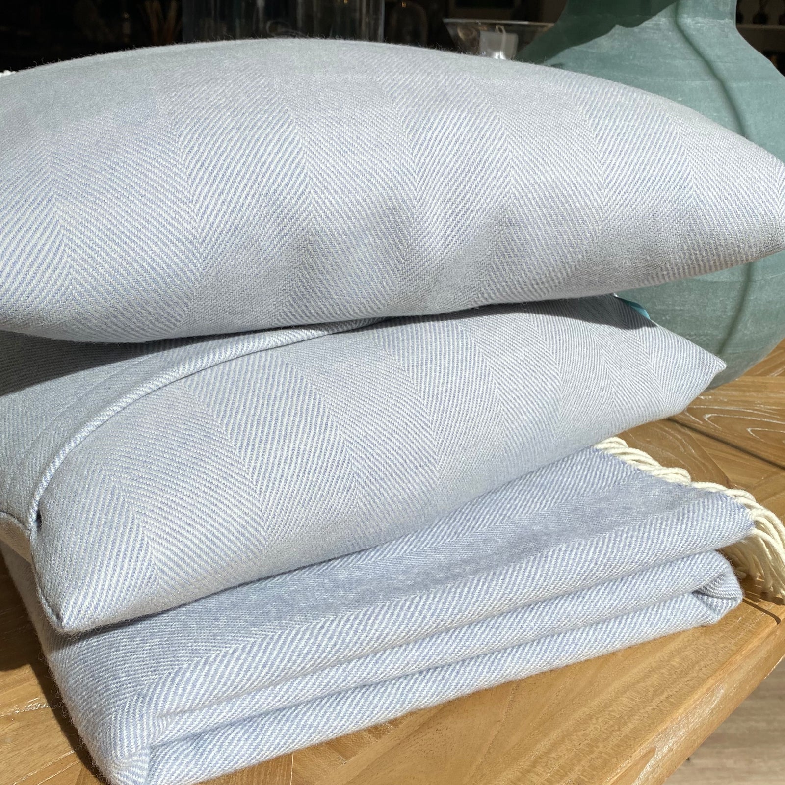 Smoke Supersoft Wool Cushion Cushion Barnbury