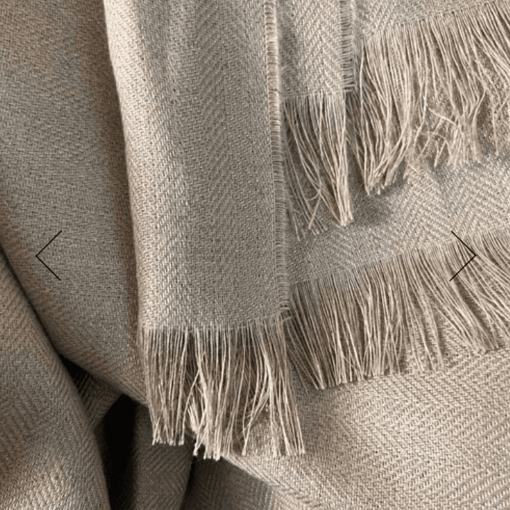 Taupe Linen Throw - BARNBURY