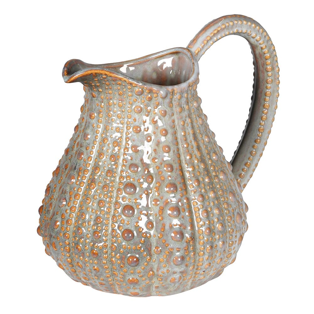 Taupe Porcelain Urchin Pitcher Serving Pitchers & Carafes Barnbury