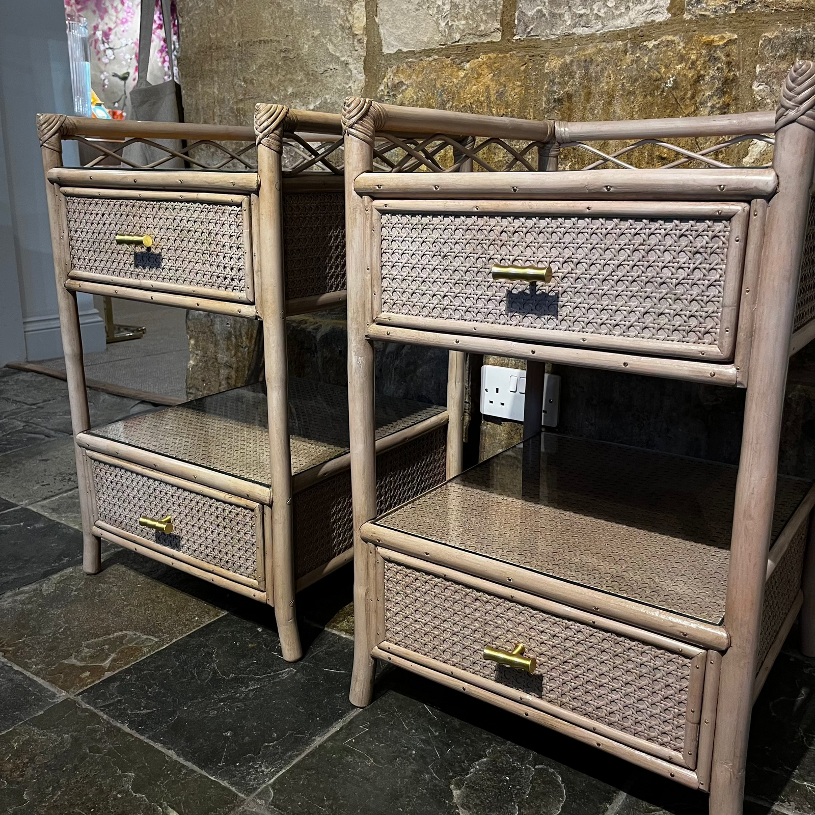Vintage Angraves Rattan Bedroom Set Furniture Barnbury