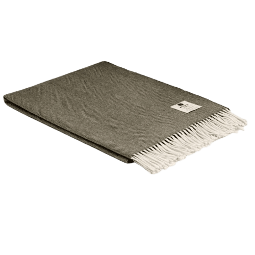 XL landscape Supersoft Merino Herringbone Throw Throw Barnbury