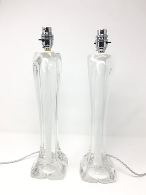 Two 1950's Paul Kedelv for Flygsfors Glass Lamps - Barnbury
