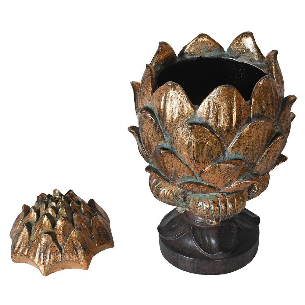 Aged Gold Artichoke Box - BARNBURY