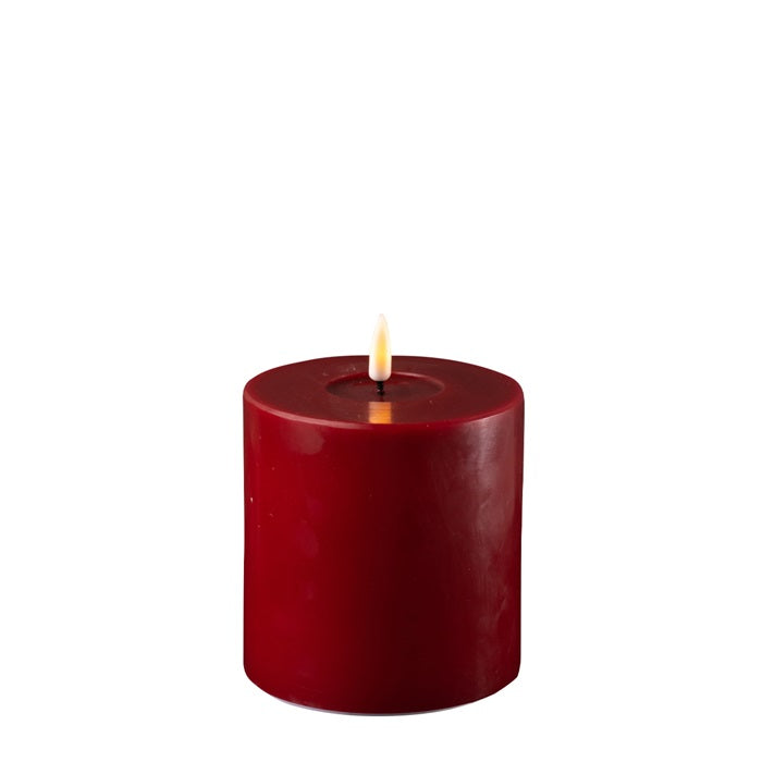 Bordeaux Wax LED Battery Candles Flameless Candles Barnbury 10cm x 10cm
