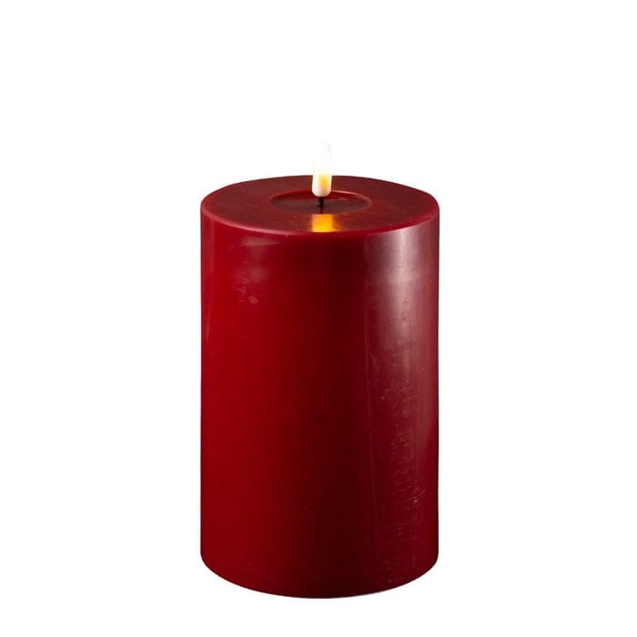 Bordeaux Wax LED Battery Candles Flameless Candles Barnbury 10cm x 15cm