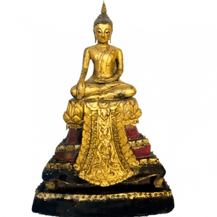 Early C20th Birman Style Burmese Wooden Buddha - BARNBURY