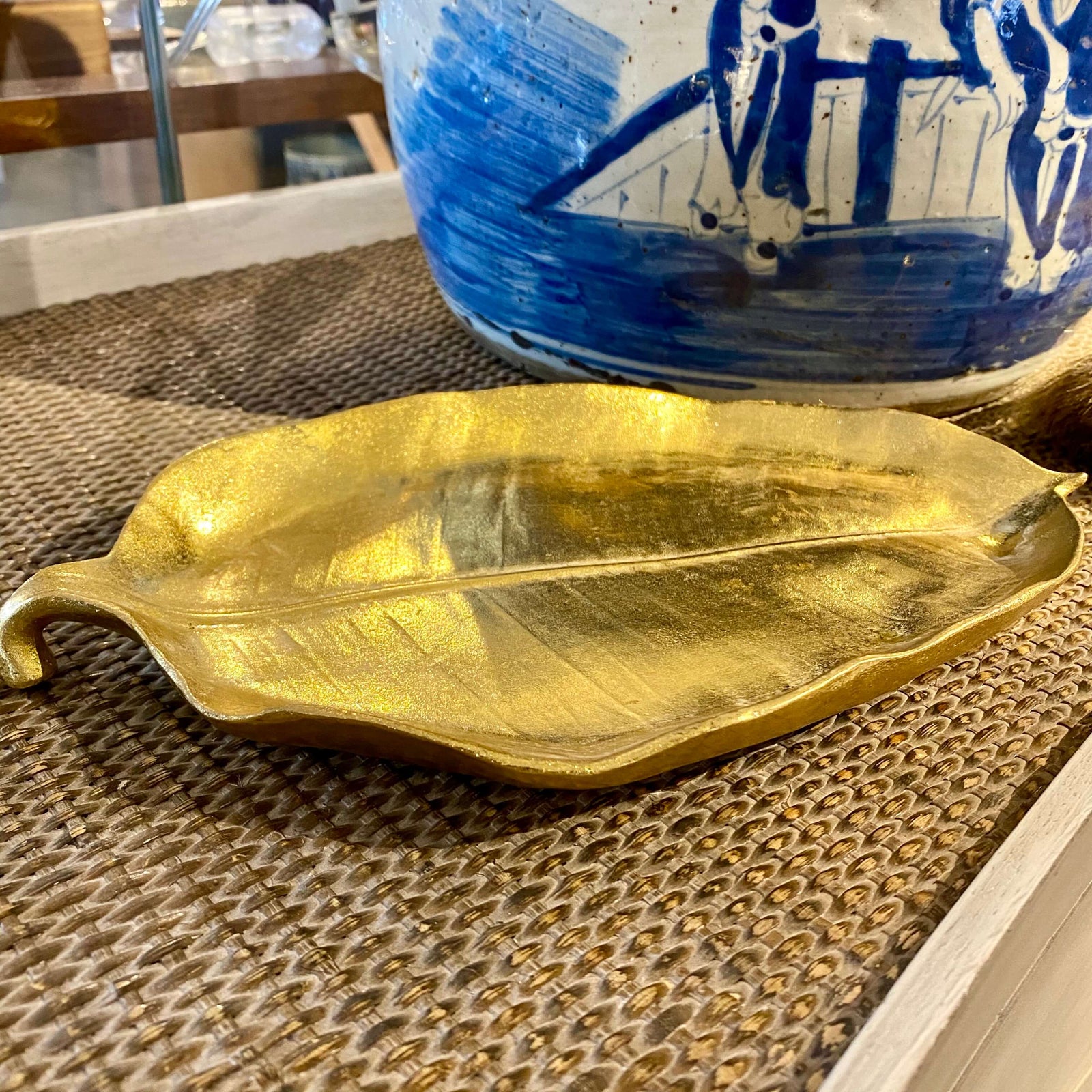 Gilded Hosta Leaf Tray Tray Barnbury