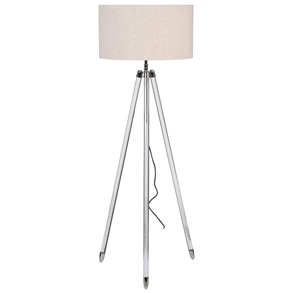 Dylan Acrylic Tripod Lamp with Linen Shade - Barnbury