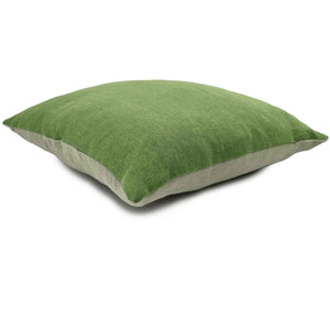Pea/Sage linen cushion