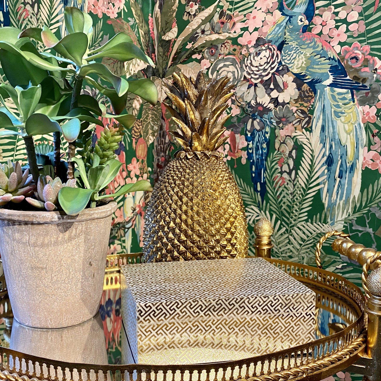 Large Gilded Pineapple Decorative Accessories Barnbury