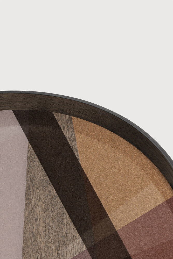 Large Glass Angles Round Tray Tray Ethnicraft