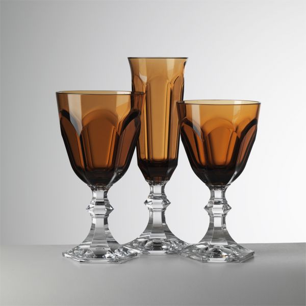 Mario Luca Giusti Dolce Vita Flute - Amber Synthetic Crystal Glass Mario Luca Giusti