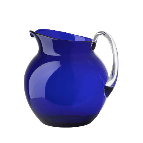 Mario Luca Giusti Royal Blue Palla Pitcher Synthetic Crystal Glass Mario Luca Giusti