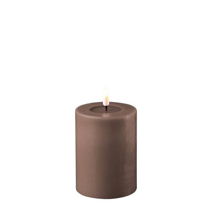 Mocha Wax LED Battery Candles LED Candle Barnbury 7.5 x 10cm