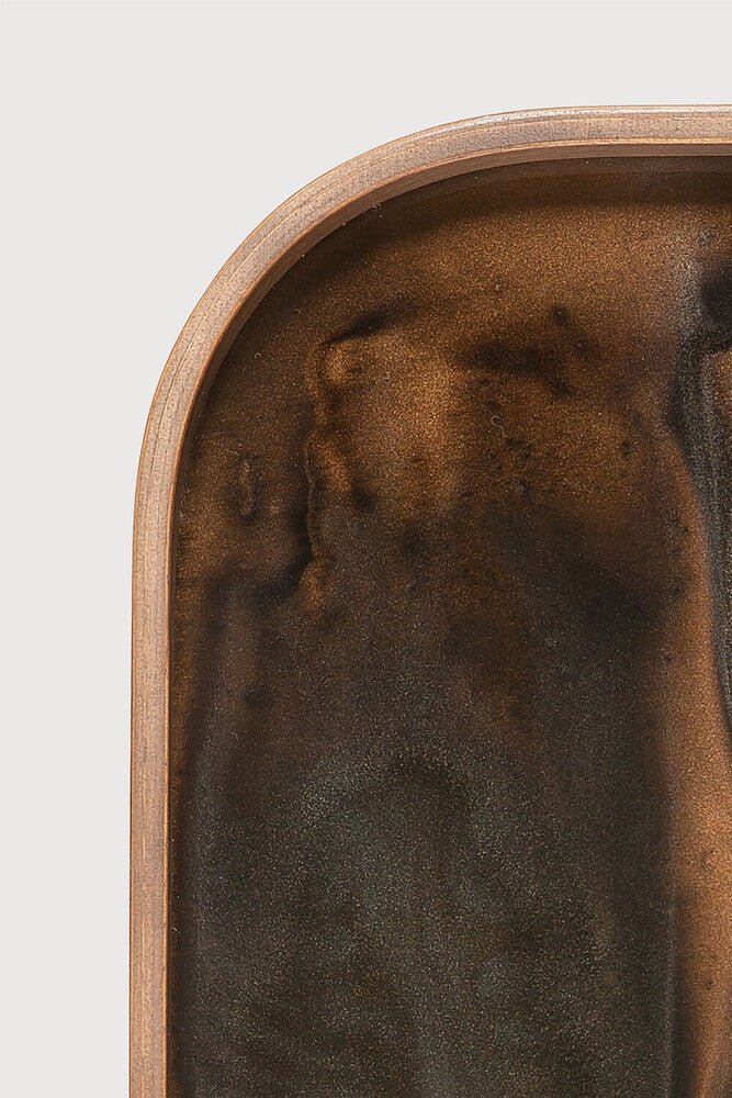 Rectangle Bronze Organic Tray - BARNBURY
